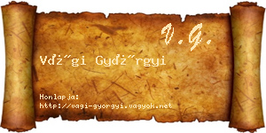 Vági Györgyi névjegykártya